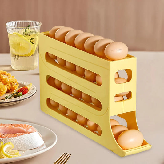 TRENDWORLDNEST- Rolling Egg Storage Rack Dispenser - D00007