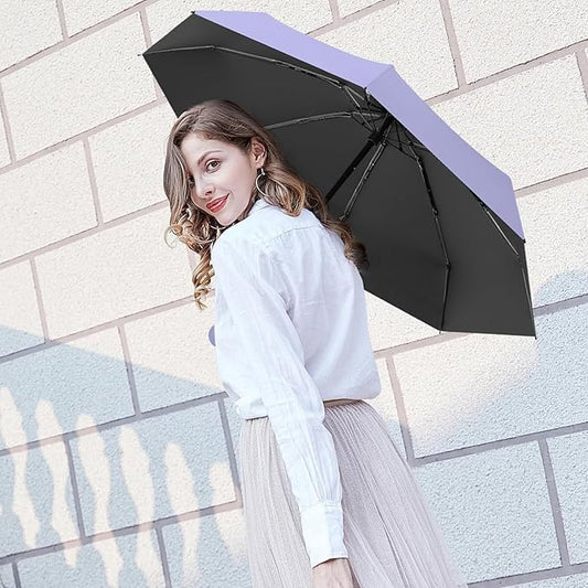 TRENDWORLDNEST- Mini Umbrella with Case for Men & Women Compact Travelling Umbrella, Polyester & UV Protection Fabric for Summer/Anti-Slip Handle- Use in Rain & Summer-M-00004