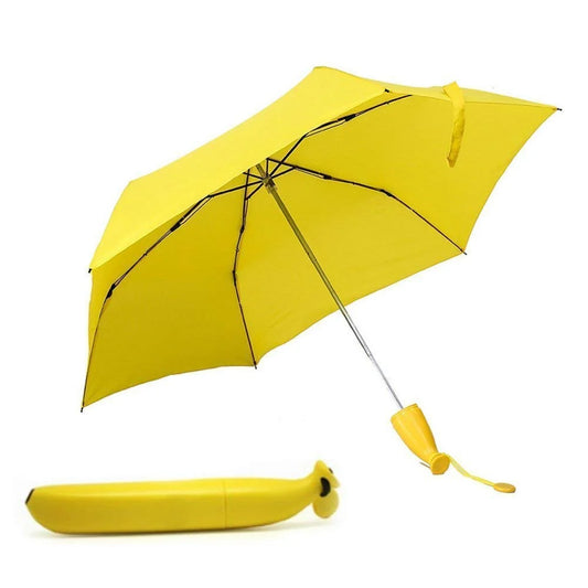 TRENDWORLDNEST- Stylish Banana Shaped Mini Foldable Umbrella D-00006